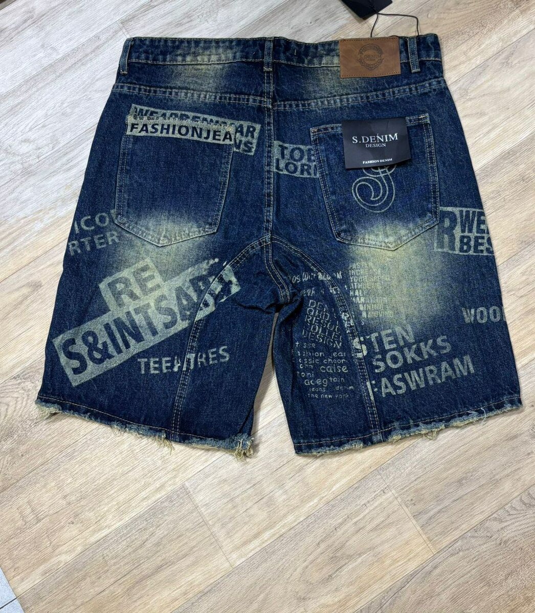 Shorts en jean délavé