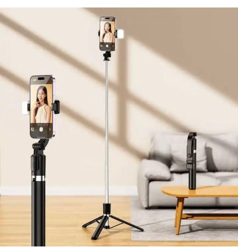 Trépied Selfie avec Lumière LED