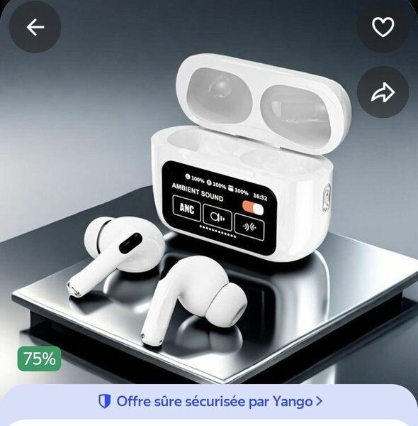 Écouteurs sans fil ANC modernes