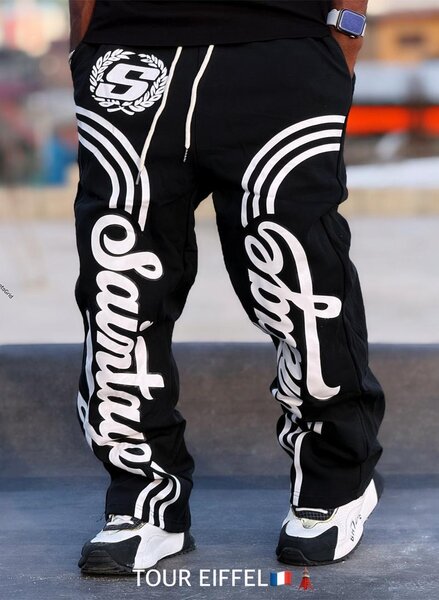 Pantalon de sport noir graphique