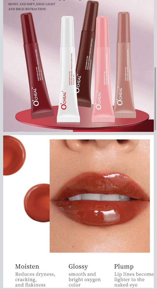 5Pcs Hydrating Lip Gloss Set