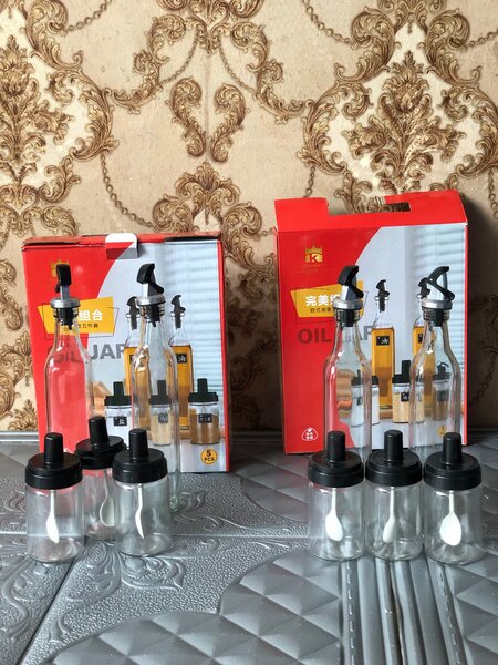 5pcs storage jars with bottles