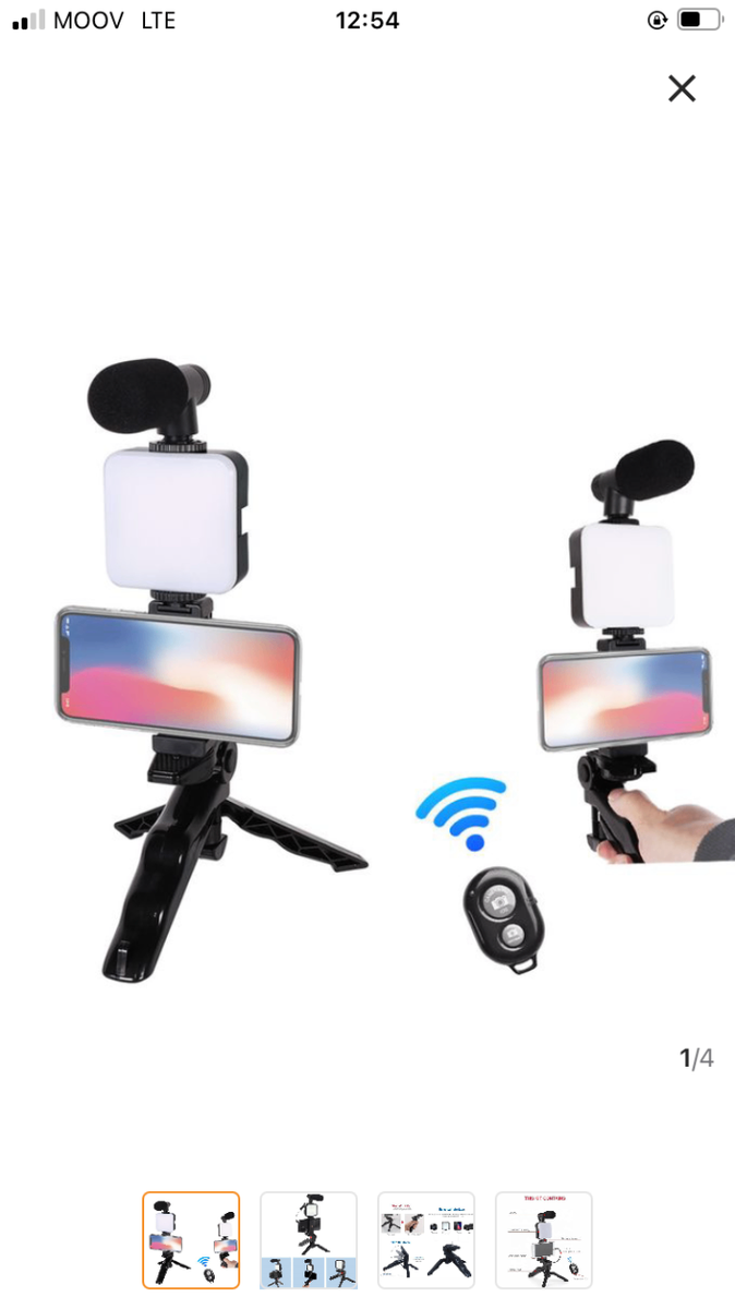 Appareil vidéo connecté à Bluetooth et un micro