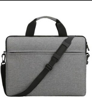 Sac ordinateur gris avec poignées contrastées
