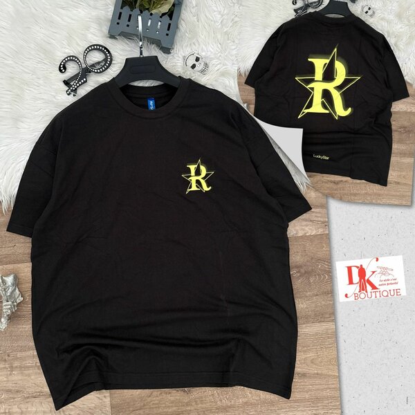 T-shirt noir avec logo étoile