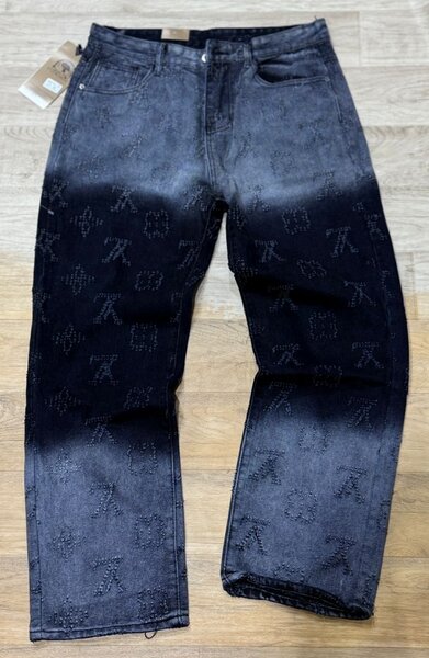 Jeans dégradé avec motifs tendance