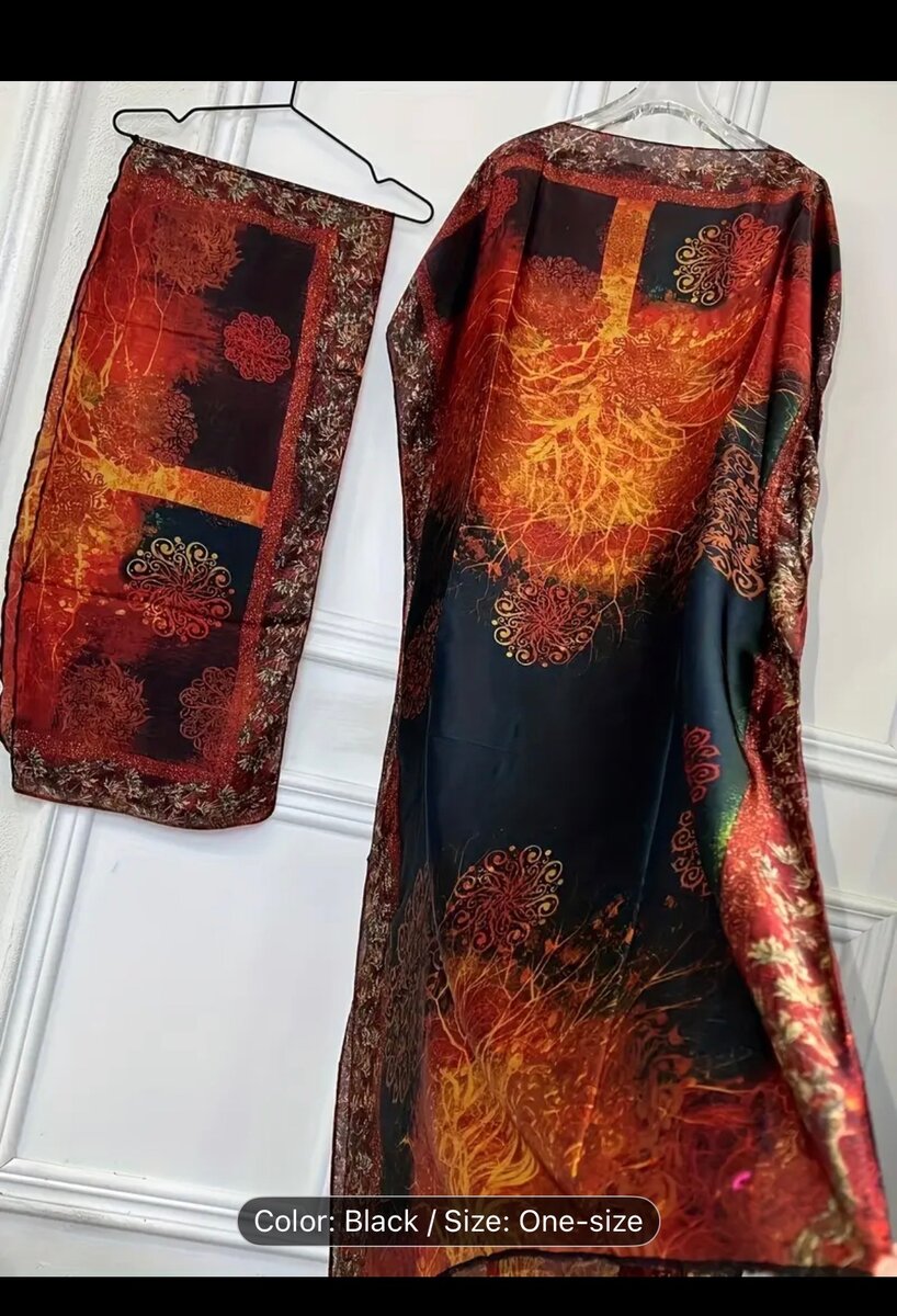 Black Orange Floral Maxi Dress