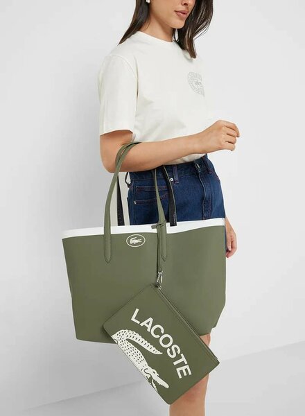 Sac cabas vert avec pochette
