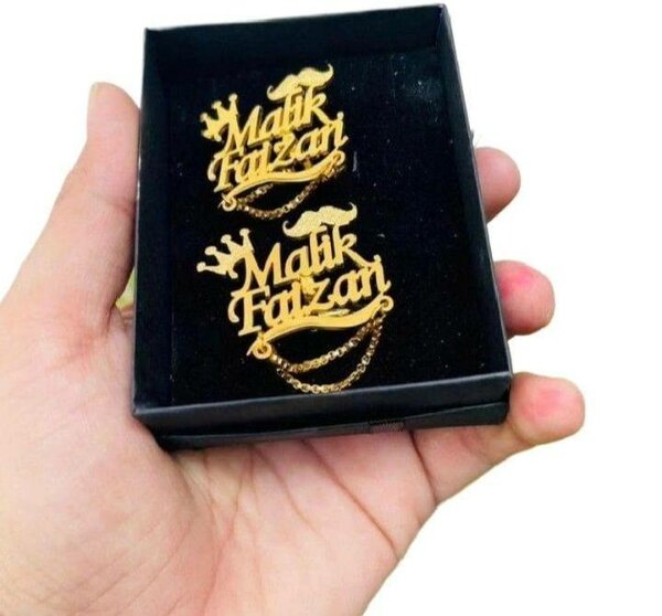 Customize name cufflinks for men