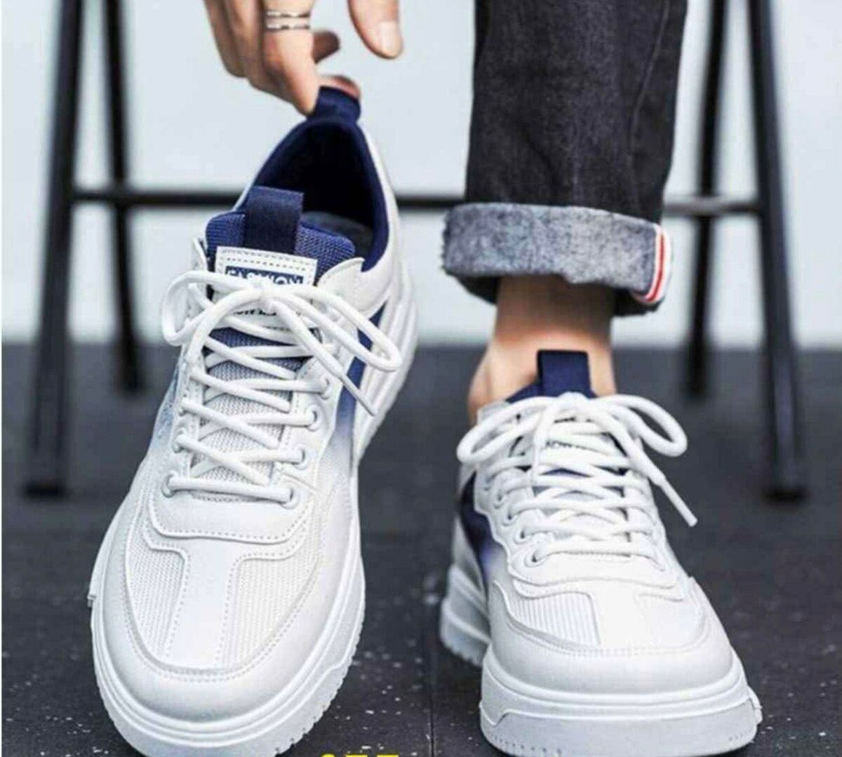 Baskets Homme Blanc Confort