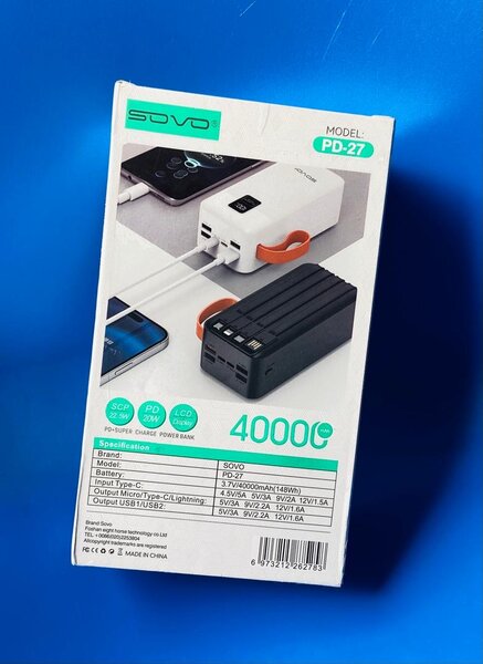 Power bank SOVO 40000mAh USB-C