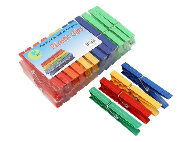 Pinces à linge en plastique colorées