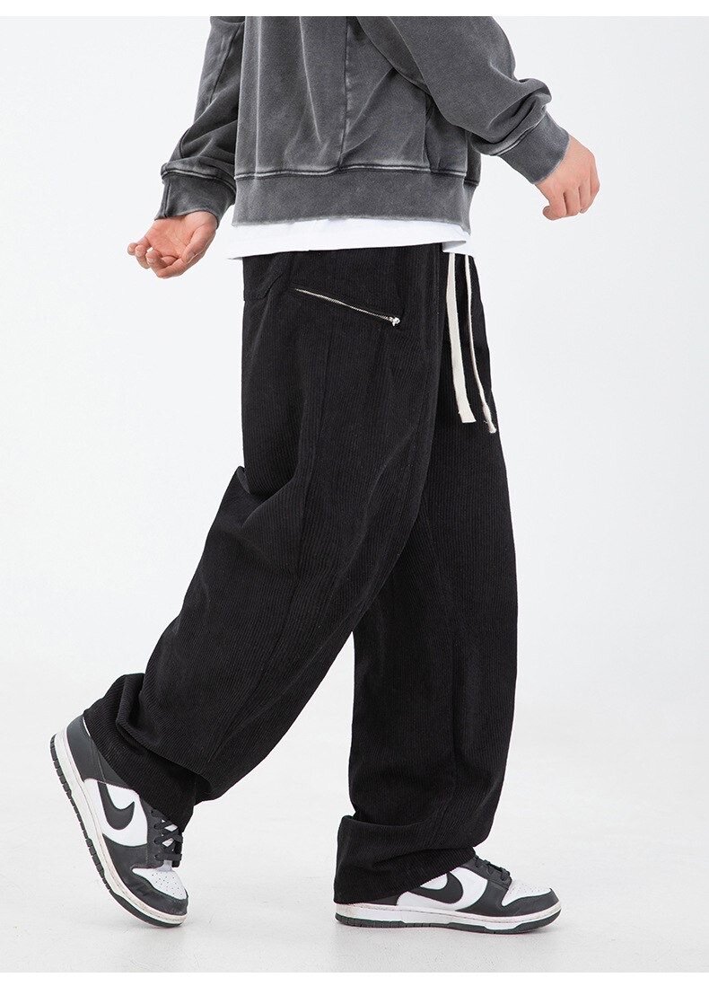 Вельветовые брюки с боковой молнией