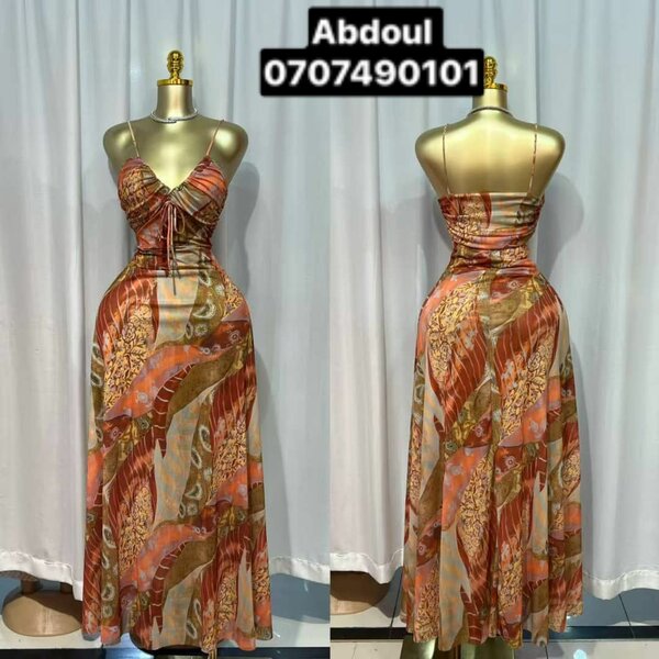 Robe longue à imprimé floral