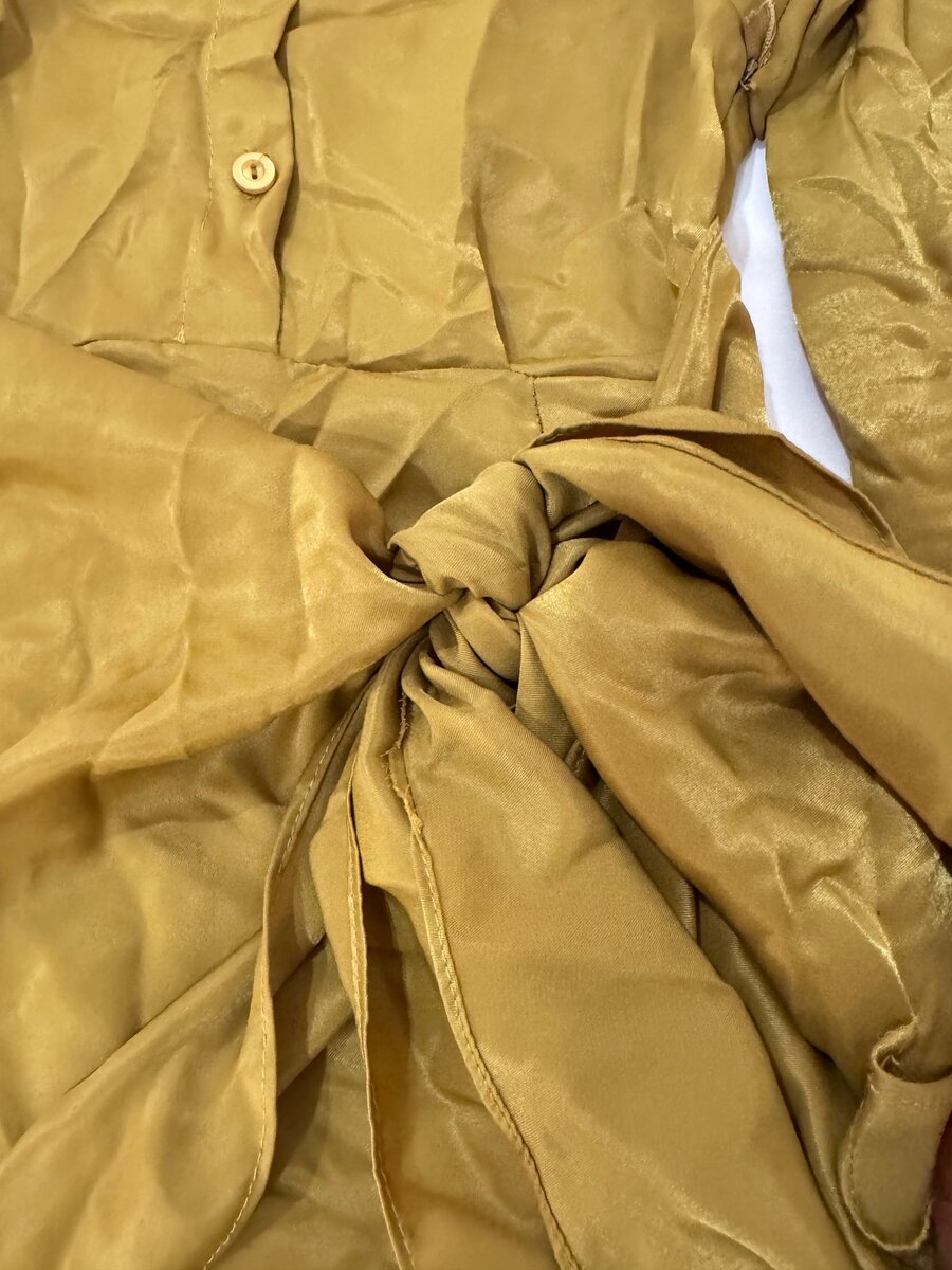 Tie-front shirt dress