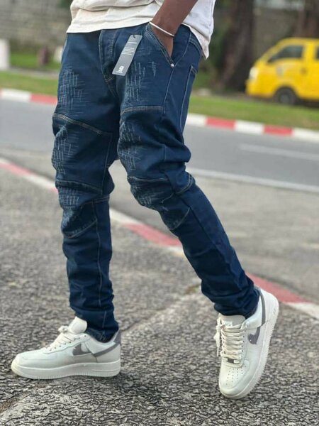 Jeans cargo slim pour homme