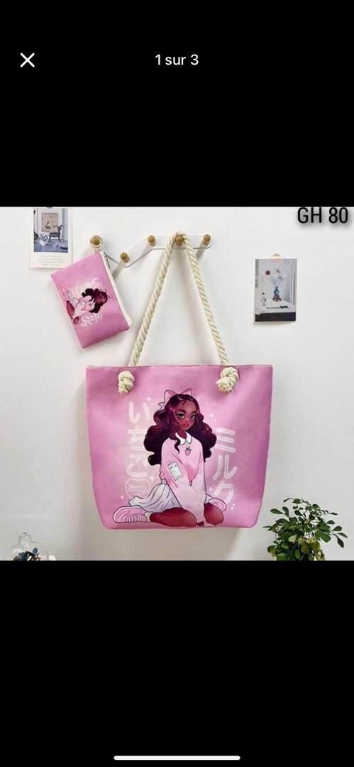 Sac cabas avec motifs artistiques