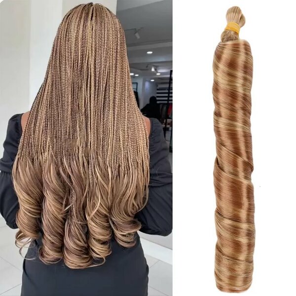 Spiral braids Model color is 27/30  24 inch  150 gram a bundle