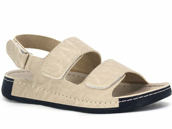 Sandales confort beiges
