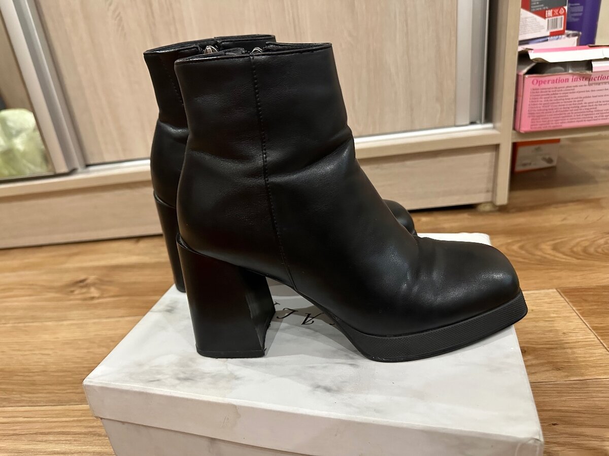 Сапоги с толстой подошвой