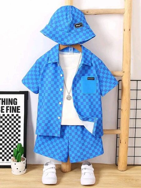 Ensemble d'été enfant bleu