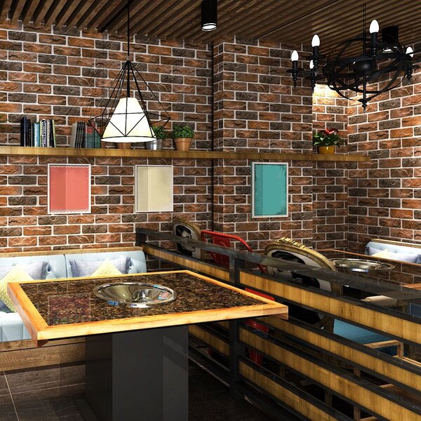 Papier peint brique 3D décor