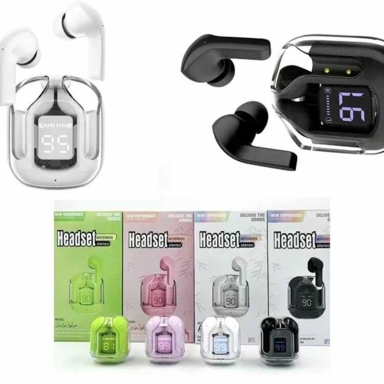Air31 Earbuds Wireless Crystal Transparent Bluetooth 5.3 Air