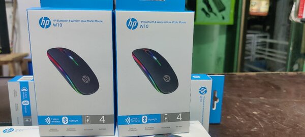 Hp w 10 mouse with Bluetooth recharge able rgb light box pac