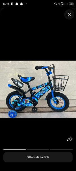 Vélo enfant garçon 16 pouces bleu