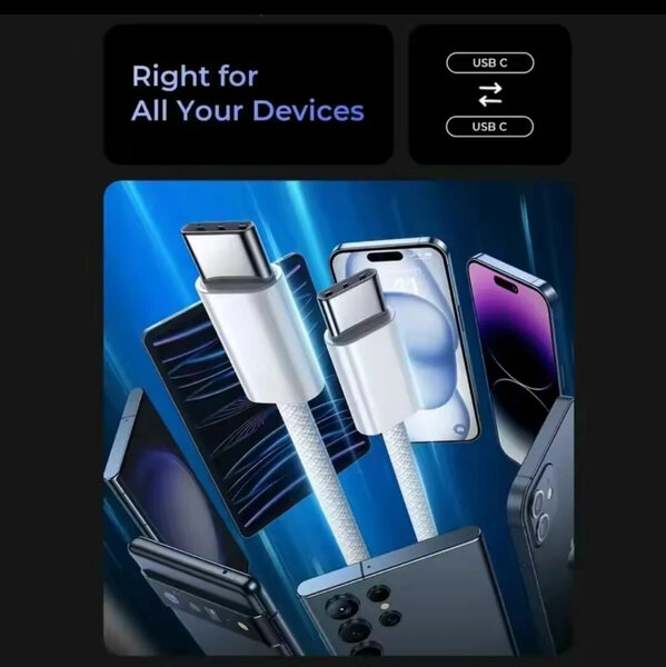 60W Turbo USB-C Charging Cable