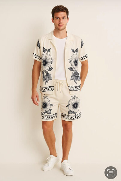 Ensemble décontracté homme imprimé