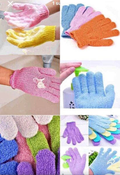 Gants Exfoliants Douche Colorés