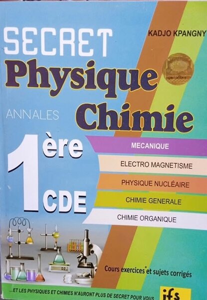 Livre Annales 1ère Physique-Chimie