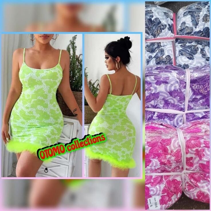 Bright colored dresses