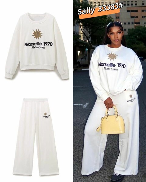 Ensemble Survêtement Blanc Marseille 1970