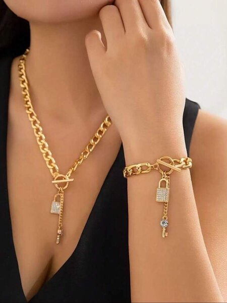 Parure Collier Bracelet Verrou