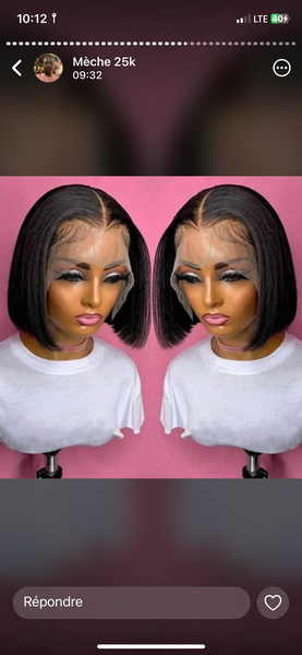 Perruque Bob Lace Front