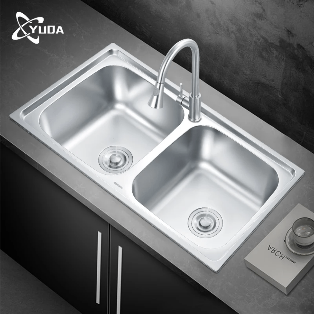 Evier de cuisine double bacs inoxydable