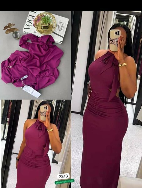 Robe longue élégante violette