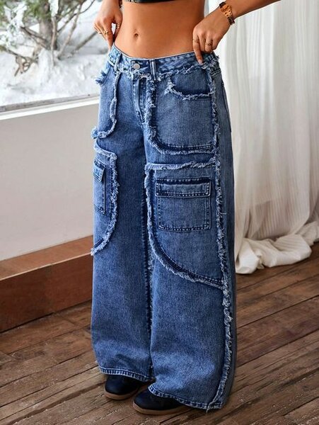 Jeans cargo larges pour femmes