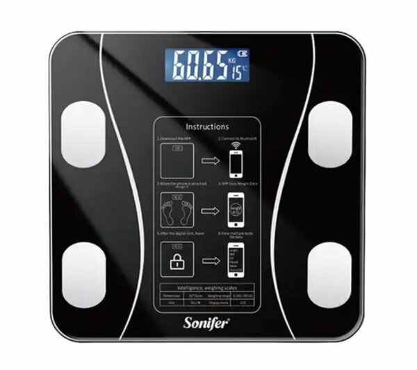 180KG BLUETOOTH DIGITAL BMI WEIGHT SCALE WITH BODY FAT ANALY