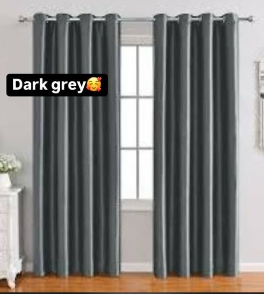 Dark grey curtains