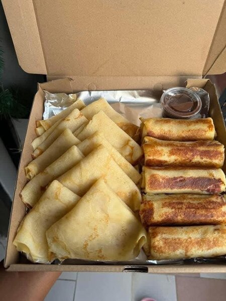 Crêpes viande et fromage