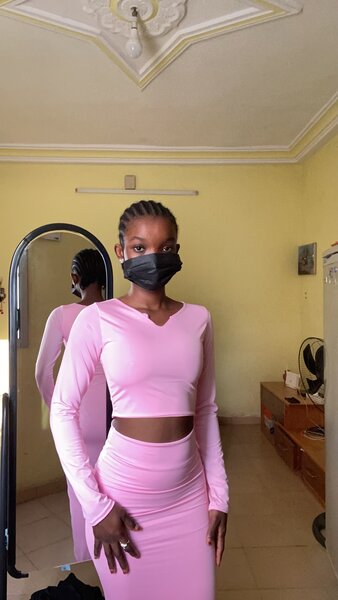 Ensemble rose deux pièces femme