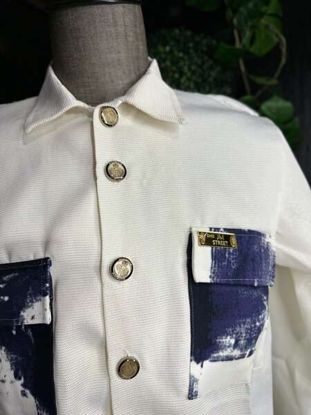 Chemise blanche artistique homme