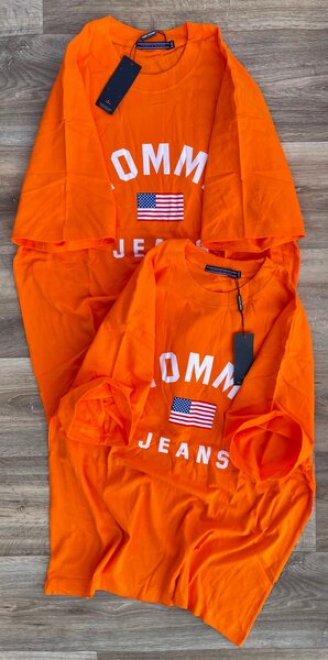 T-shirt orange Tommy Jeans