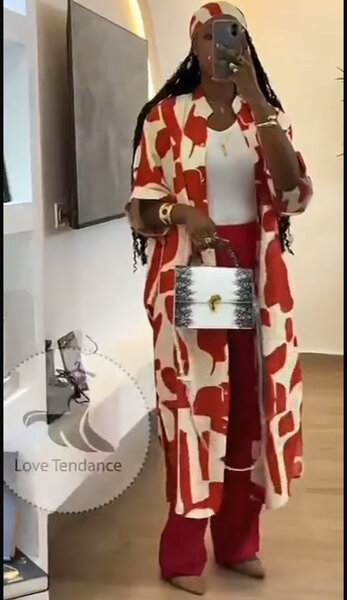 Kimono long moderne imprimé