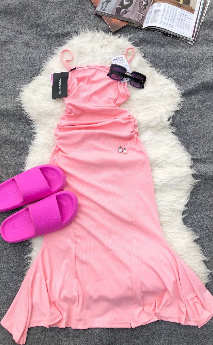 Pink maxi dress