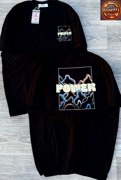 T-shirt noir "Power"