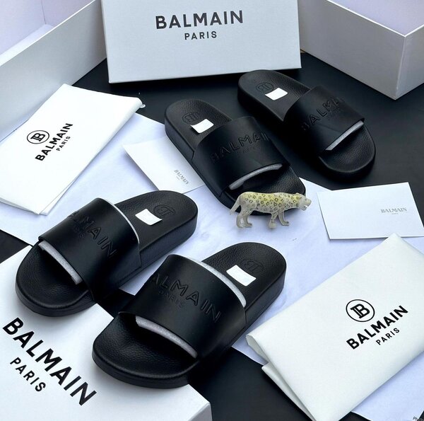 Claquettes Balmain Paris Noir
